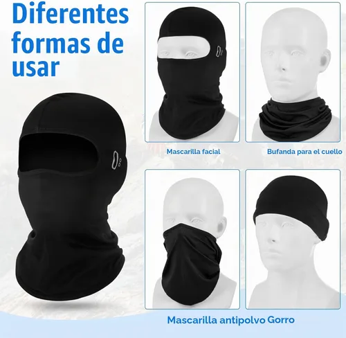Vista 5 de Suhine 5 Piezas Máscara de Esquí de Pasamontañas Invierno, Resistente al Viento, Máscara Facial Completa Térmica para Clima Frío con Raya
