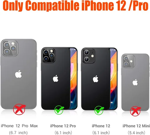 Vista 2 de Funda de batería para iPhone 12/12 Pro, funda de carga portátil mejorada de 10000 mAh con carga inalámbrica compatible con iPhone 12/12 Pro