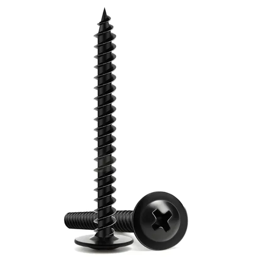 Vista 10 de Tornillos para Madera de 1 Pulgada, 110 PCS FIXLINK Premium Tornillos para Madera Negros con Cabeza Truss Phillips, Autorroscantes de Electroforesis
