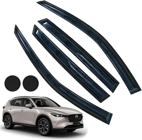 Vista 41 de Protectores de lluvia para Mazda 3 Hatchback 2010-2013, deflectores de ventana lateral con cinta adhesiva para Mazda 3 Hatchback, viseras de ventana