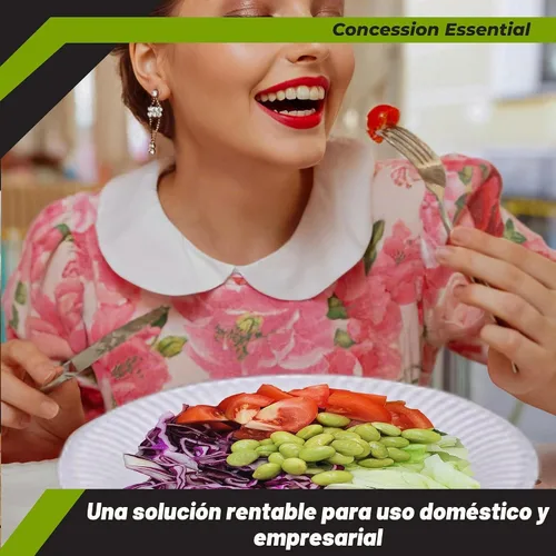Vista 7 de Concession Essentials Plato de papel, 9" blanco sin recubrimiento 100ct