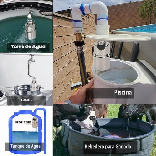 Vista 4 de 1/2" válvula automática de control de nivel de agua válvula de flotador de bola mini válvula de flotador de acero inoxidable 304 válvula de flotador