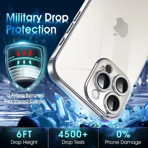 Vista 490 de Supdeal Funda cristalina transparente para iPhone 11, [No se amarillea] [Protección de la cámara] [Probado contra caídas de grado militar] Funda