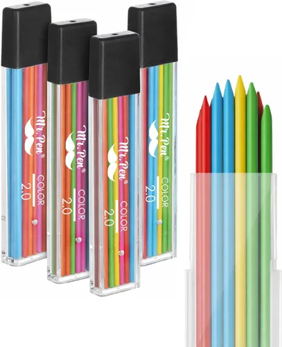 Vista 16 de Mr. Pen - Recambios de plomo de 0.020 in para lápices mecánicos, 600 piezas (150 por tubo) Negro, plomo de grafito 2B, repuestos de lápiz mecánico