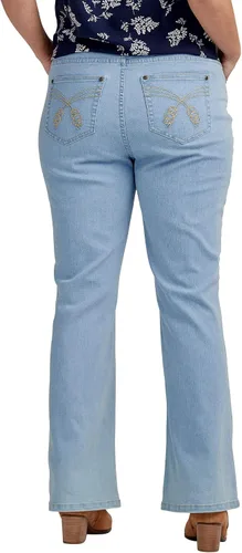 Vista 3 de Ellos Jeans de talla grande con 5 bolsillos para mujer