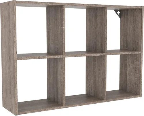 Vista 14 de ClosetMaid 5430 Mini organizador de escritorio o montaje en pared de 6 cubos, nogal blanqueado Nuez blanqueada