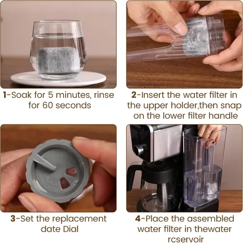 Vista 5 de Soporte para filtro de agua y 3 filtros de agua para cafeteras Keurig serie 2.0 compatible con K-Supreme Series, K-Express, K-Slim, K-Elite, K-Duo