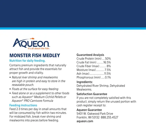 Vista 3 de Aqueon Monster Fish Medley 3.5 onzas