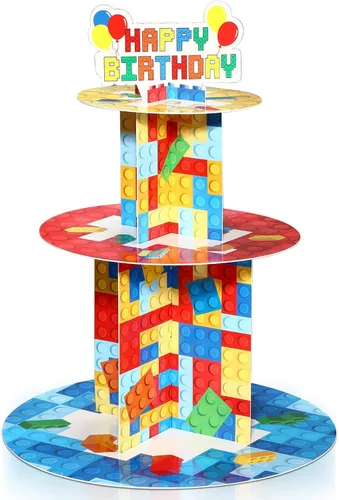 Vista 15 de Zopeal Soporte para Cupcakes de Béisbol Decoraciones de Fiesta de 3 Niveles Soporte para Cupcakes de Postre de Béisbol Exhibidores de Mesa