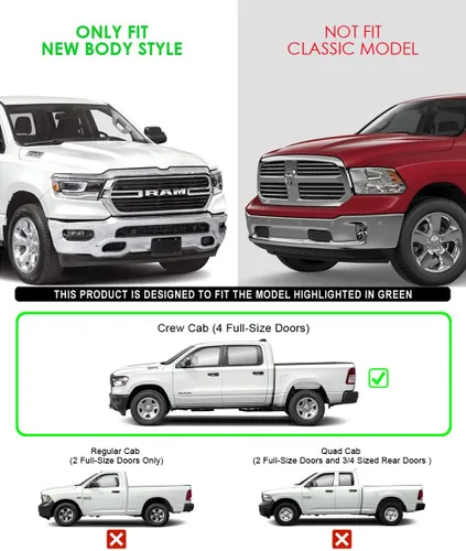 Vista 2 de APS - Estribo iBoard para Dodge RAM Crew camioneta de 4 puerta de tamaño completo.