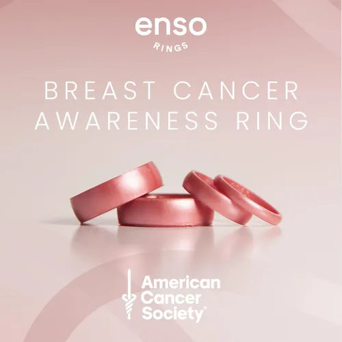 Vista 2 de Enso Rings Anillo de silicona Classic Elements, fabricado en los Estados Unidos, cómodo, transpirable y seguro, concientización sobre el cáncer