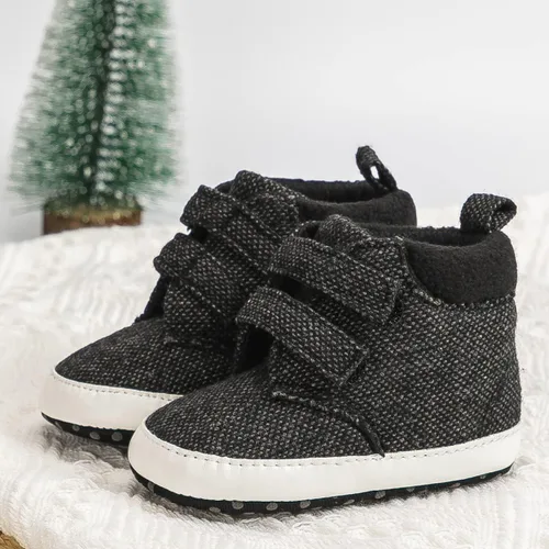 Vista 4 de Babelvit Zapatillas de lona con suela suave para bebé y niña, con cordones y cordones para bebé, botas unisex jasta el tobillo recién nacidos