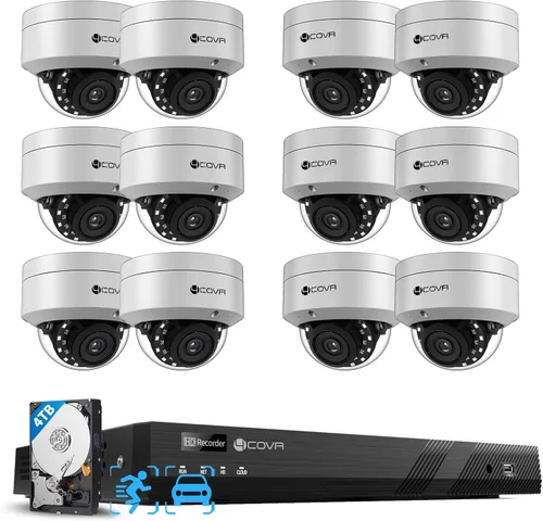 Vista 10 de Sistema de cámara de seguridad PoE 4COVR con disco duro de 2 TB, LY54AX5M0804