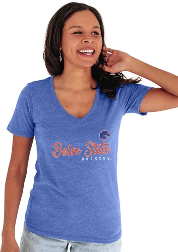 Vista 18 de Blue 84 NCAA - Camiseta de triple mezcla con cuello en V para mujer