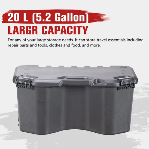 Vista 4 de HAKA TOUGH Caja de almacenamiento trasera de 20 litros / 5.2 galones para Can Am Maverick X3 MAX, Maverick Trail, Defender, Commander, accesorios
