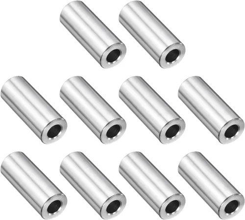 Vista 152 de uxcell 10 piezas de espaciador de acero inoxidable de 3/8" de diámetro interno x 3/4" de diámetro exterior x 1" de longitud, espaciador de rosca