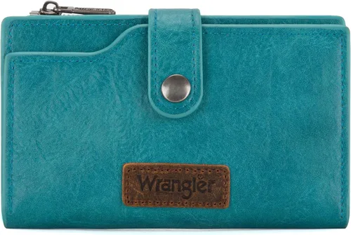 Vista 23 de Wrangler - Billetera para mujer con tarjetero plegable, cierre y ventana para identificación