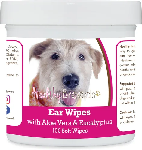 Vista 56 de Healthy Breeds Affenpinscher Toallitas de limpieza de oídos con aloe y eucalipto para perros, 100
