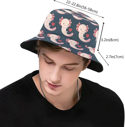 Vista 3 de Sombrero de pescador plegable para pesca, sombrero de pescador de verano para mujeres, hombres y adolescentes