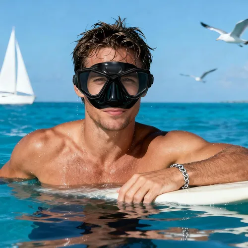 Vista 6 de Scuba Mask Adults, Snorkel Diving Mask, Freediving Mask, Snorkeling Gear Swimming Goggles HD Tempered Glass, Low-Volume Dive Mask with Nose Cover