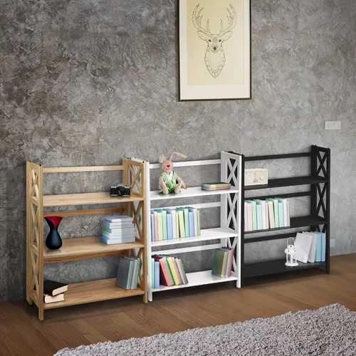 Vista 6 de Casual Home Montego - Estantería plegable con 3 estantes, color negro (nuevo)