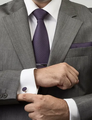 Vista 36 de Juego de corbata de regalo para hombre, corbata sedosa, bolsillo cuadrado, clips de corbata, gemelos para hombres
