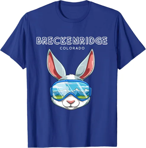 Vista 22 de Breckenridge Colorado USA - Camiseta de esquí y snowboard de conejo, Negro, S