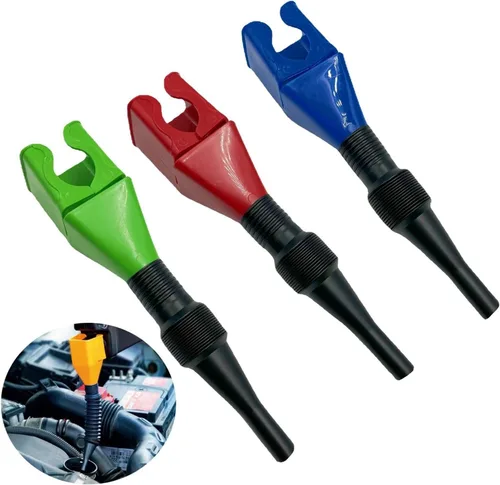 Vista 15 de Embudo de plástico retráctil para cambio de aceite para automóviles y motocicletas (A-Blue+White)