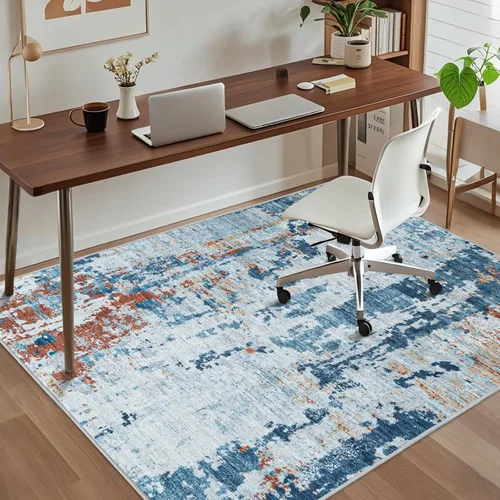 Vista 41 de Tapete para silla de oficina para suelo de madera dura, 48"x36" tapete protector de escritorio de computadora de fácil deslizamiento para silla Hoja