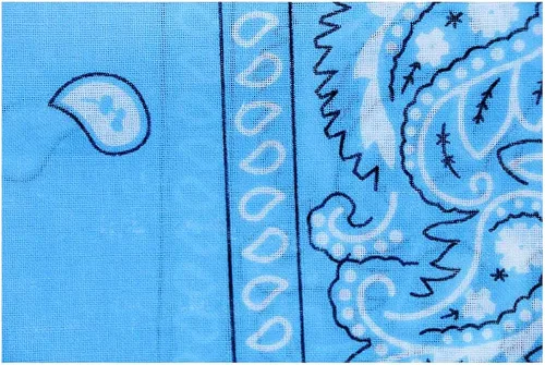 Vista 3 de OCD Bargain Bandana 100% algodón versátil grande Paisley bandanas en paquete de 5 (multicolor) (azul cielo), Azulclaro