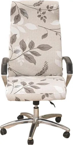 Vista 9 de CRFATOP - Funda para silla de oficina de computadora elástica con cremallera duradera - Funda universal giratoria para escritorio, funda de respaldo