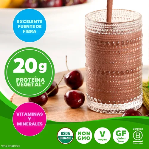 Vista 4 de Orgain Proteína en Polvo Orgánica Vegana de Reemplazo de Comidas, Dulce de Chocolate Cremoso - 20g Proteína a Base de Plantas, Sin Gluten, Sin