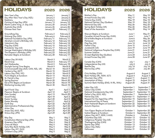 Vista 7 de TURNER LICENSING Realtree 2025 - Planificador de dos años - PF (25998161228)
