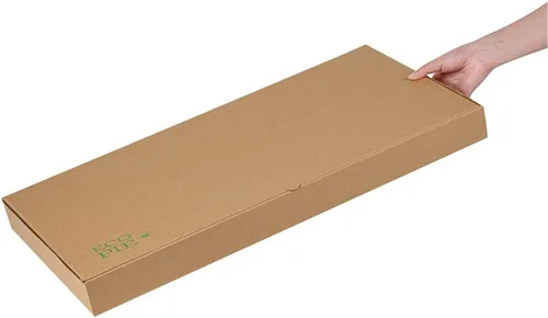 Vista 49 de Restaurantware - Cajas para pizza, 50 unidades, 14 x 7 x 1.5 pulgadas, embalaje de papel de cartón corrugado con bloqueo de pestañas, resistente a