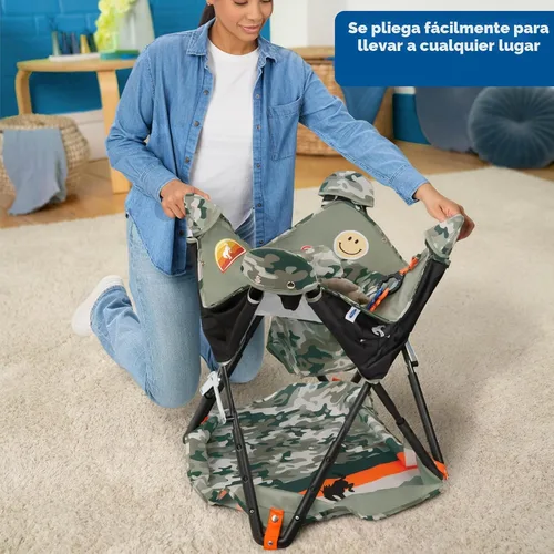 Vista 5 de Bright Starts Ford Bronco Pop 'N Jump - Saltador portátil para bebé, plegable, para interiores y exteriores, con actividades sensoriales, edades