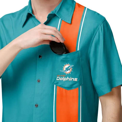 Vista 4 de FOCO Camisa abotonada con logotipo del equipo para hombre