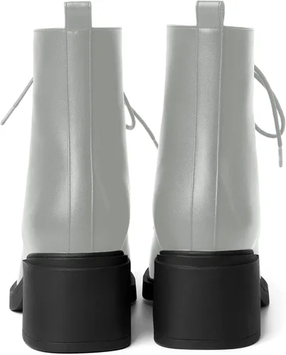 Vista 80 de ROSERWISH Botas altas de tacón bajo y grueso para mujer, con cordones, cómodas, modernas, con puntera redonda, de 2.5 pulgadas