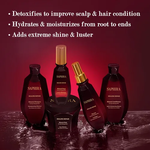 Vista 8 de Saphira Dead Sea Minerals Shampoo – Sulfate Free Professional Hair Care – Hydrating & Nourishing Shampoo for All Hair Types