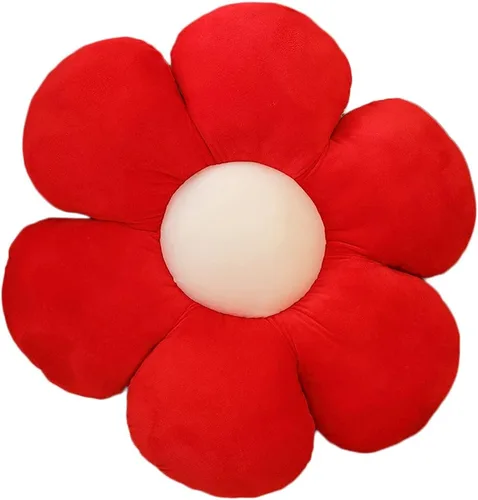 Vista 8 de lannery Almohadas de felpa con flores, cojín de suelo de flores, juguete para leer, habitación, ver la televisión (11.8 pulgadas, azul)