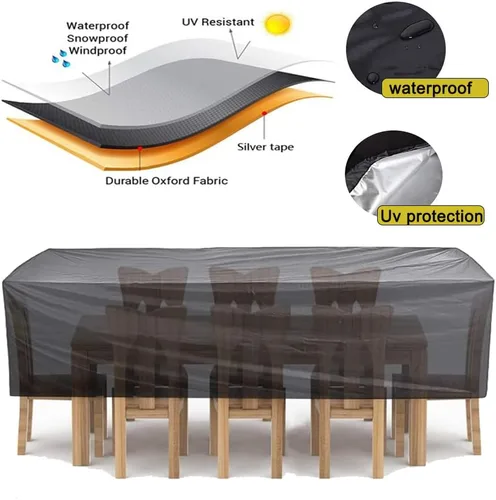 Vista 3 de Patio Furniture Covers, Outdoor Furniture Cover Waterproof, Backyard Lawn and Balcony Lounge Sofa Covers 17.7*15.7*9.8inch