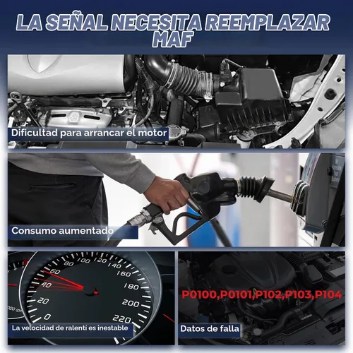 Vista 5 de MOSTPLUS 0280218207 Medidor de sensor de flujo de aire masivo de 5 pines, MAF compatible con Chevrolet Aveo Pontiac G3 1.6L 2009-2011