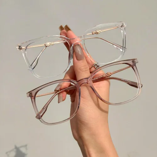 Vista 6 de Firmoo Gafas de bloqueo de luz azul de gran tamaño, marco grande cuadrado nerd, lentes de pantalla de computadora