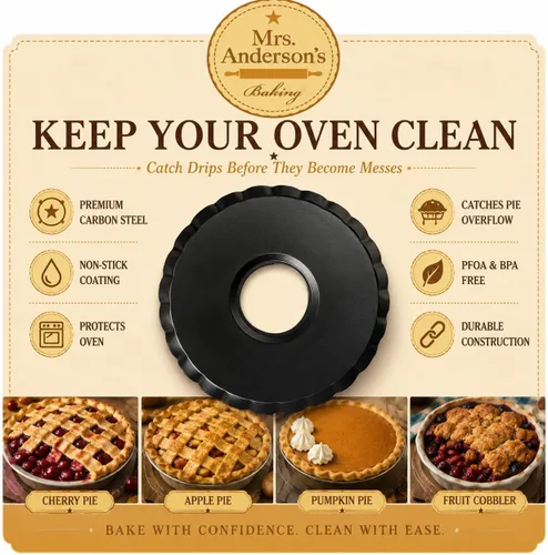Vista 8 de Mrs. Anderson's Baking Bandeja antiadherente para atrapar pasteles, acero al carbono con revestimiento antiadherente de primera calidad, sin PFOA ni