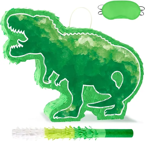 Vista 77 de Piñata de dinosaurio - Suministros de fiesta de cumpleaños de dinosaurios