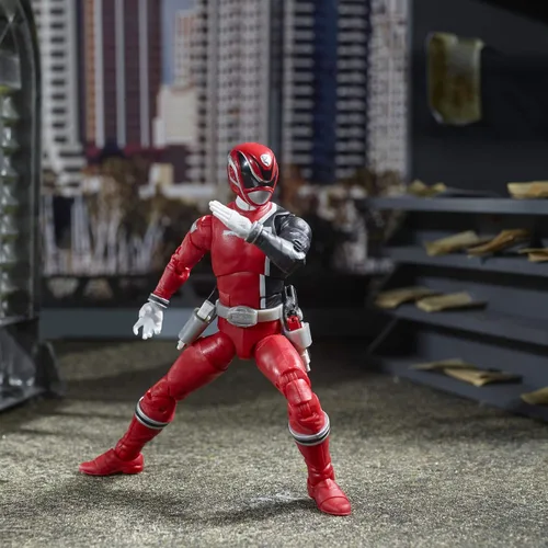 Vista 5 de Power Rangers Lightning Collection S.P.D. Red Ranger Figura de acción coleccionable de 6 pulgadas con accesorios
