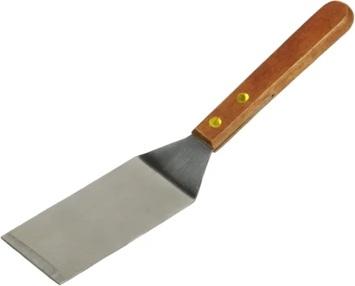 Vista 7 de Chef Craft Espátula para galletas con mango de madera ranurado de acero inoxidable, 8 pulgadas de largo, natural