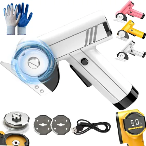 Vista 14 de Rechargeable High-Speed Cardboard Cutter, Cordless Electric Scissors, Automatic Cardboard Box Cutter with Safety Lock, 4-Speed Adjustment, Rotary