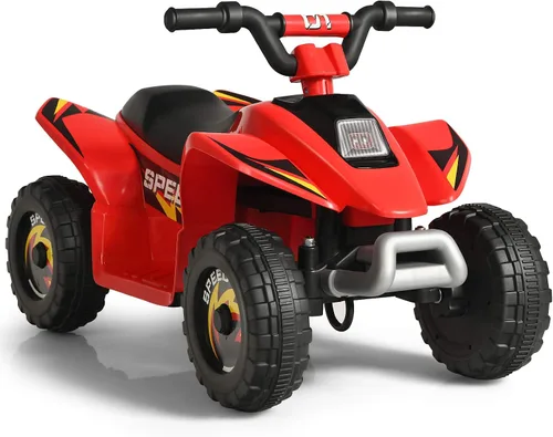Vista 8 de Costzon Cuatrimoto para niños, cuatrimoto eléctrico alimentado por batería de 6 V, interruptor de avance/atrás, ruedas traseras motorizadas, mini
