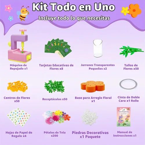 Vista 4 de Kit de fabricación de flores, kits de manualidades para niñas de más de 4