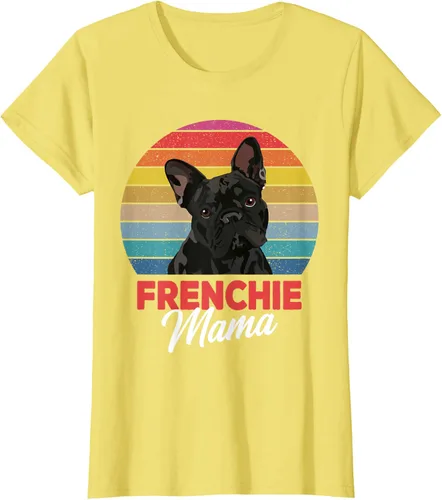 Vista 44 de Frenchie Mama - Camiseta divertida de regalo para niñas y perros Bulldog Francés, Negro, S